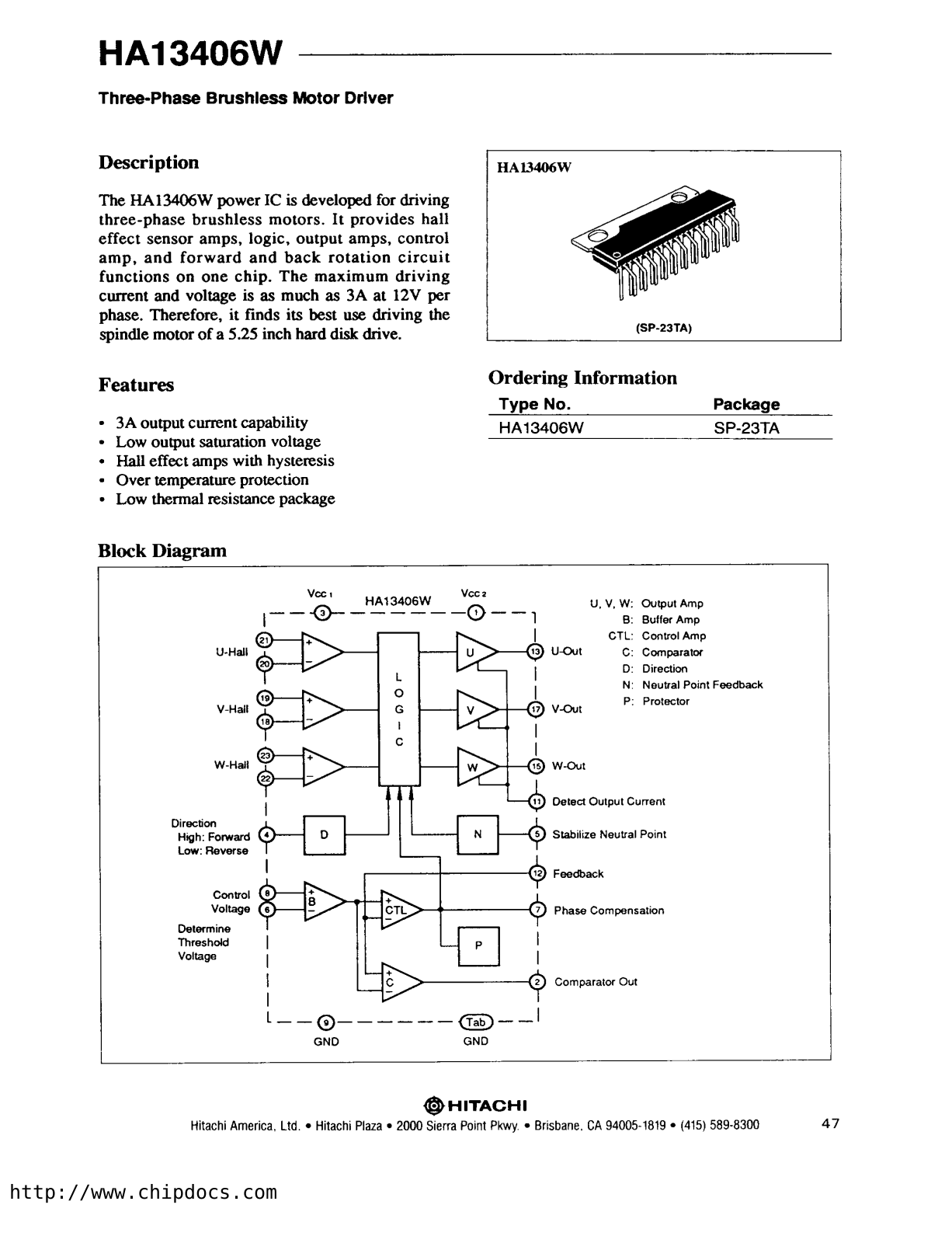 HIT HA13406W Datasheet - ManualMachine.com