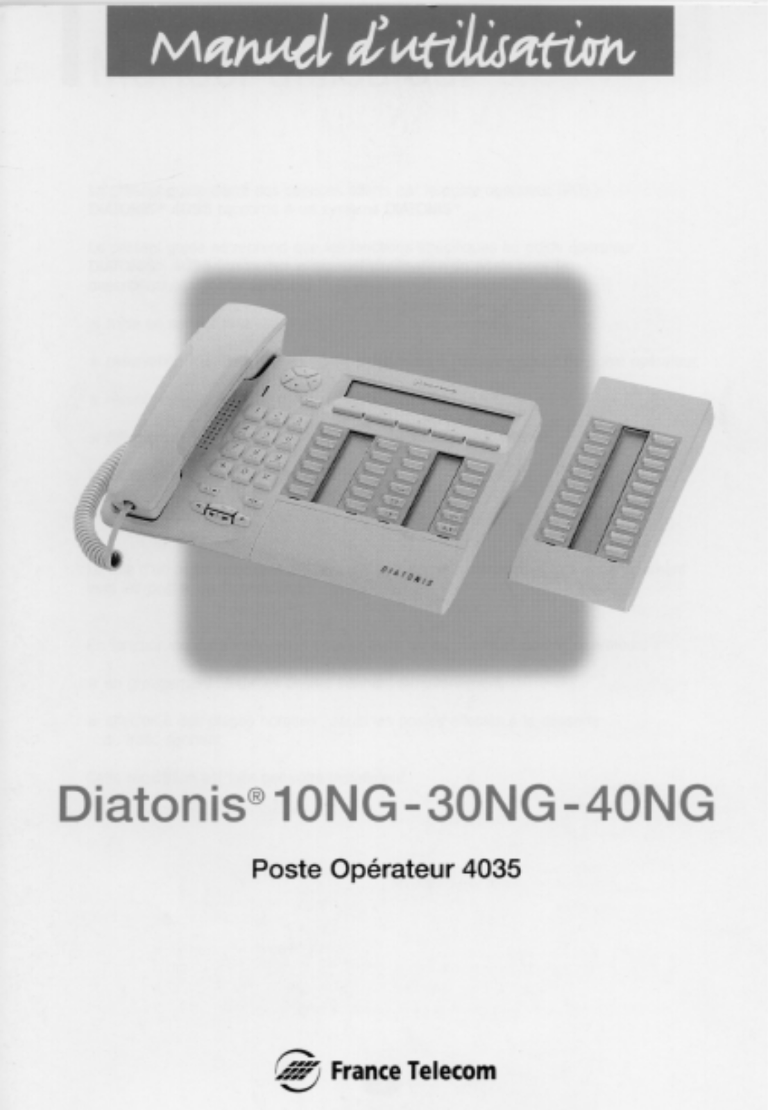 ORANGE DIATONIS 10NG, DIATONIS 40NG User Manual