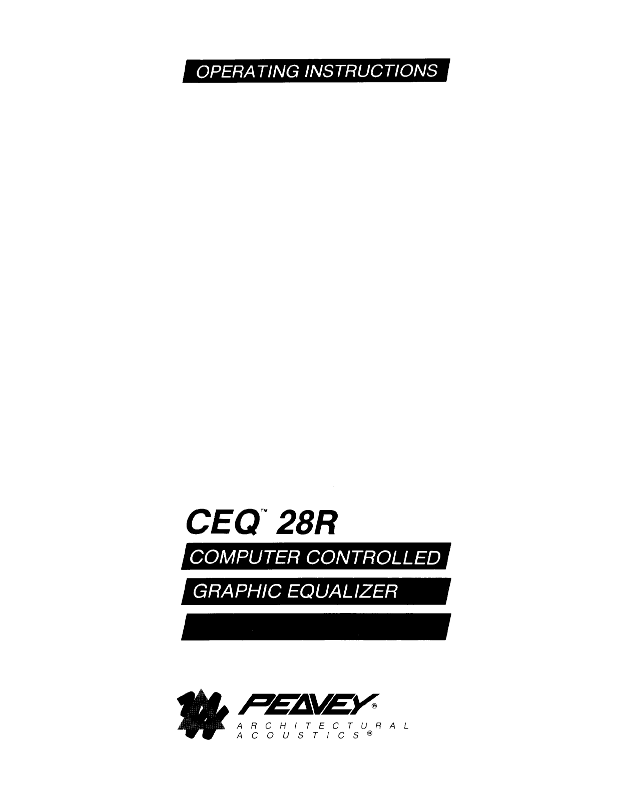 Peavey CEQ 28R User Manual