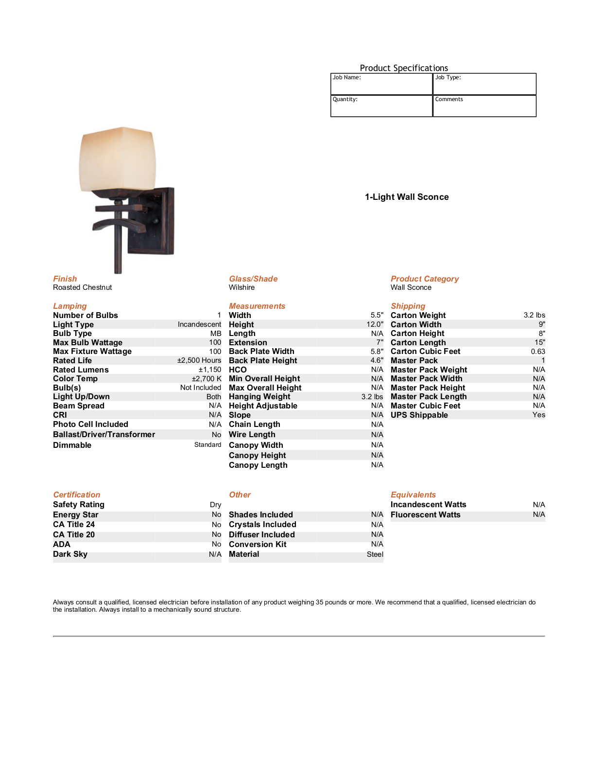Loon Peak LNPK1889 Specifications - ManualMachine.com