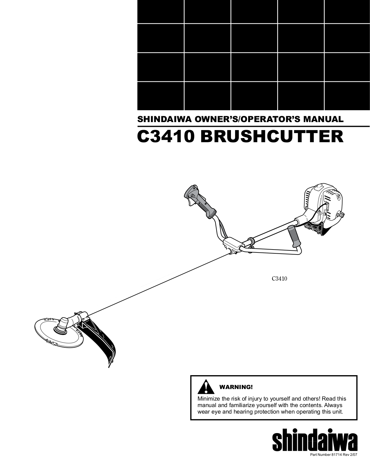 Shindaiwa C3410 User Manual