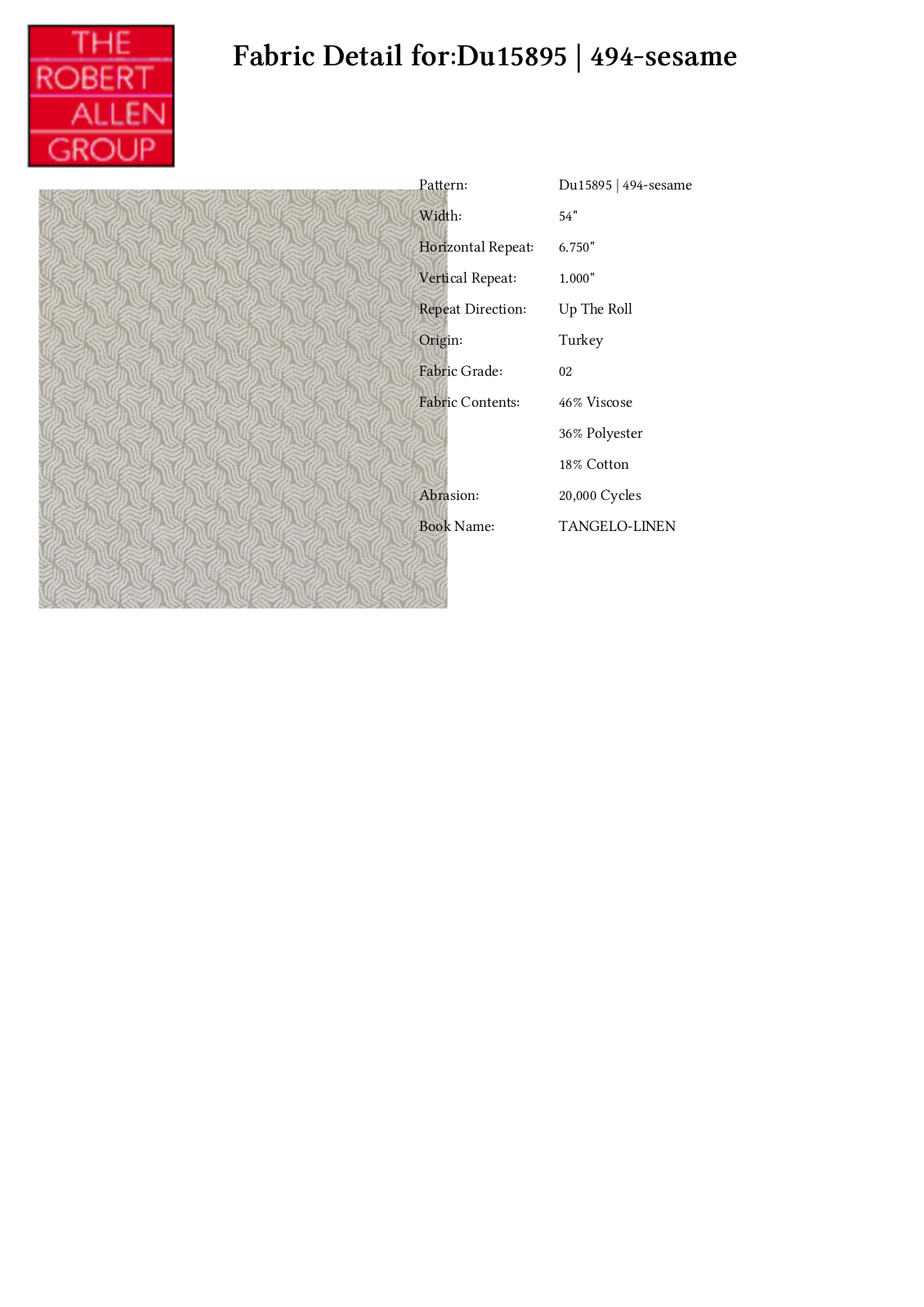 Duralee CRAL6994 Specifications - ManualMachine.com