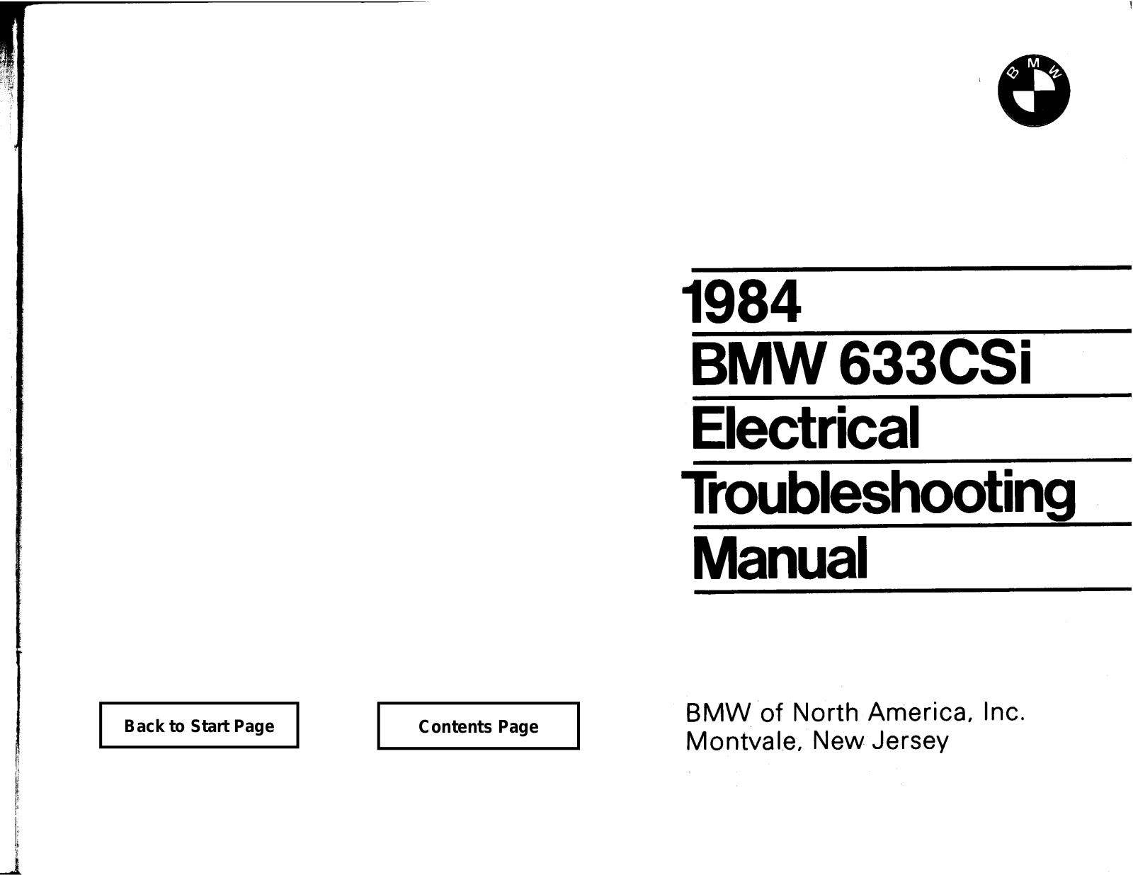 BMW 633 User Manual