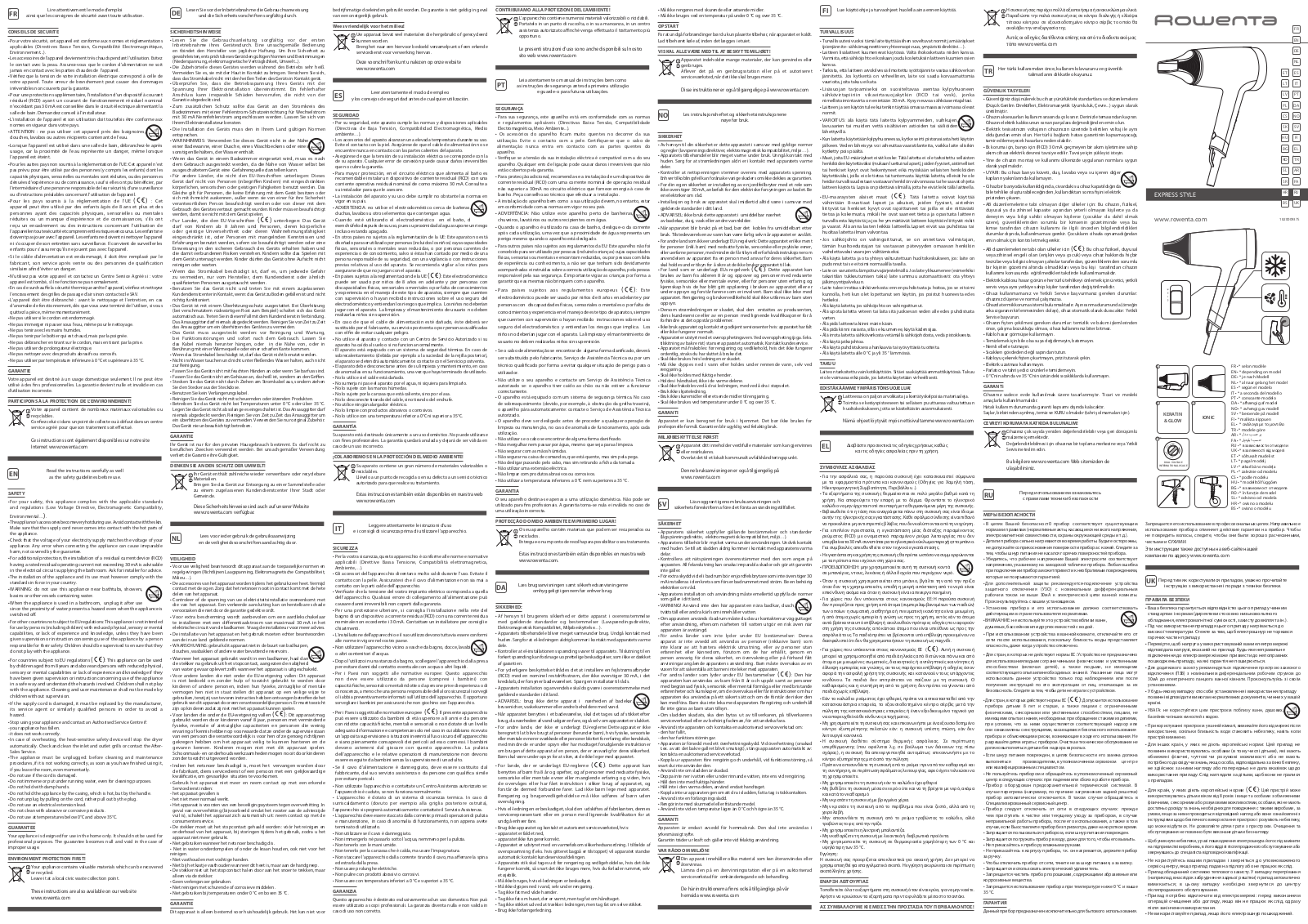 Rowenta EXPRESS STYLE User guide - ManualMachine.com