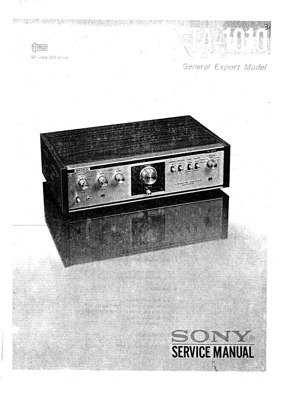 Sony TA-1010 Service manual
