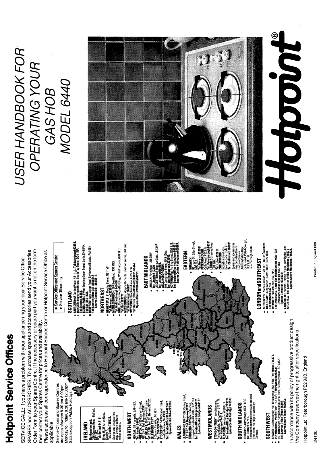 Hotpoint 6440 User Manual