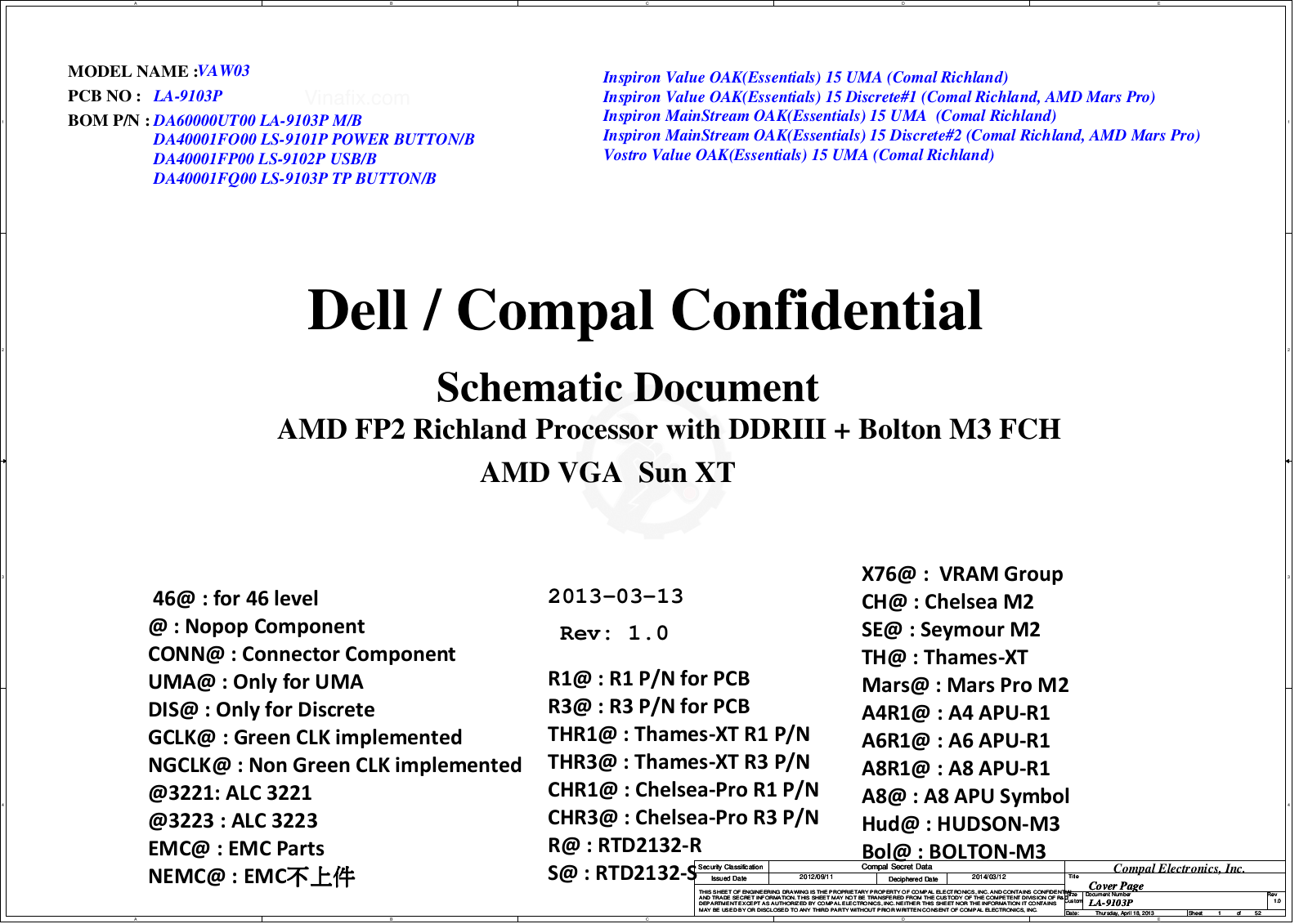 Compal LA-9103P Schematics Rev1.0