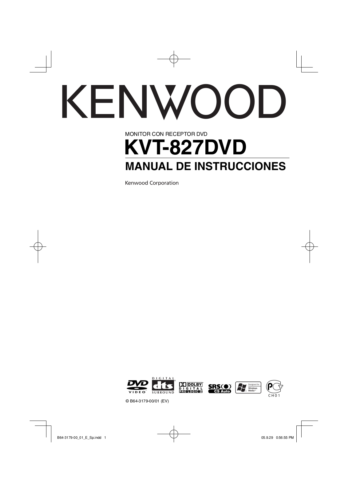 Kenwood KVT-827DVD User Manual