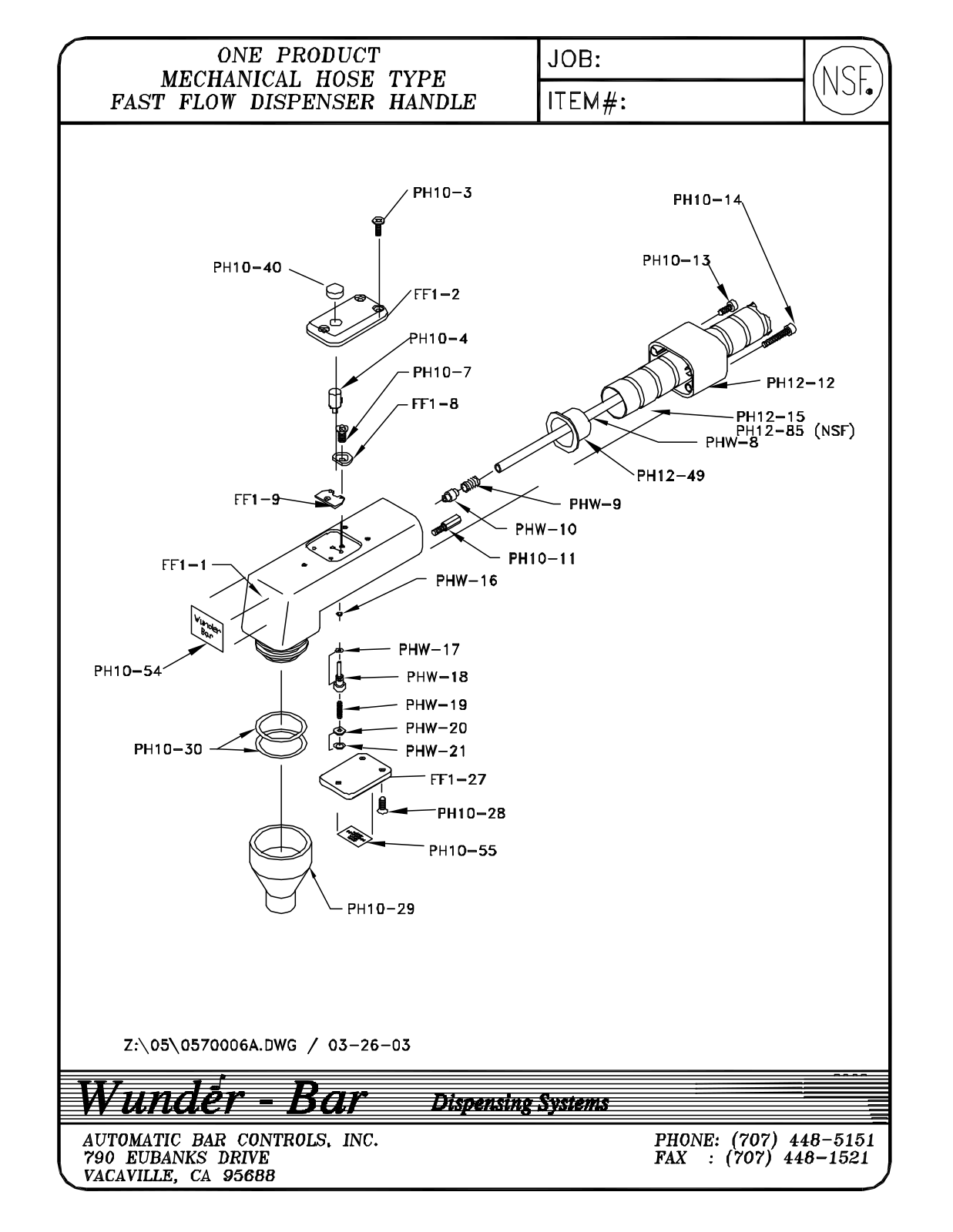 Wunder Bar MECHANICAL HOSE User Manual