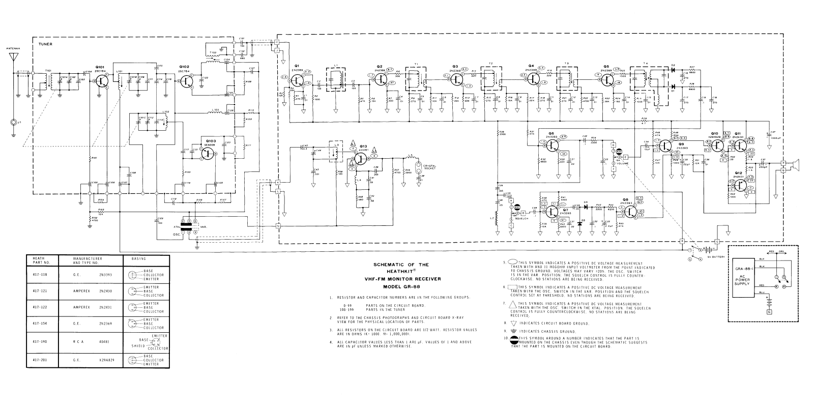 Heathkit GR-88 Schematic