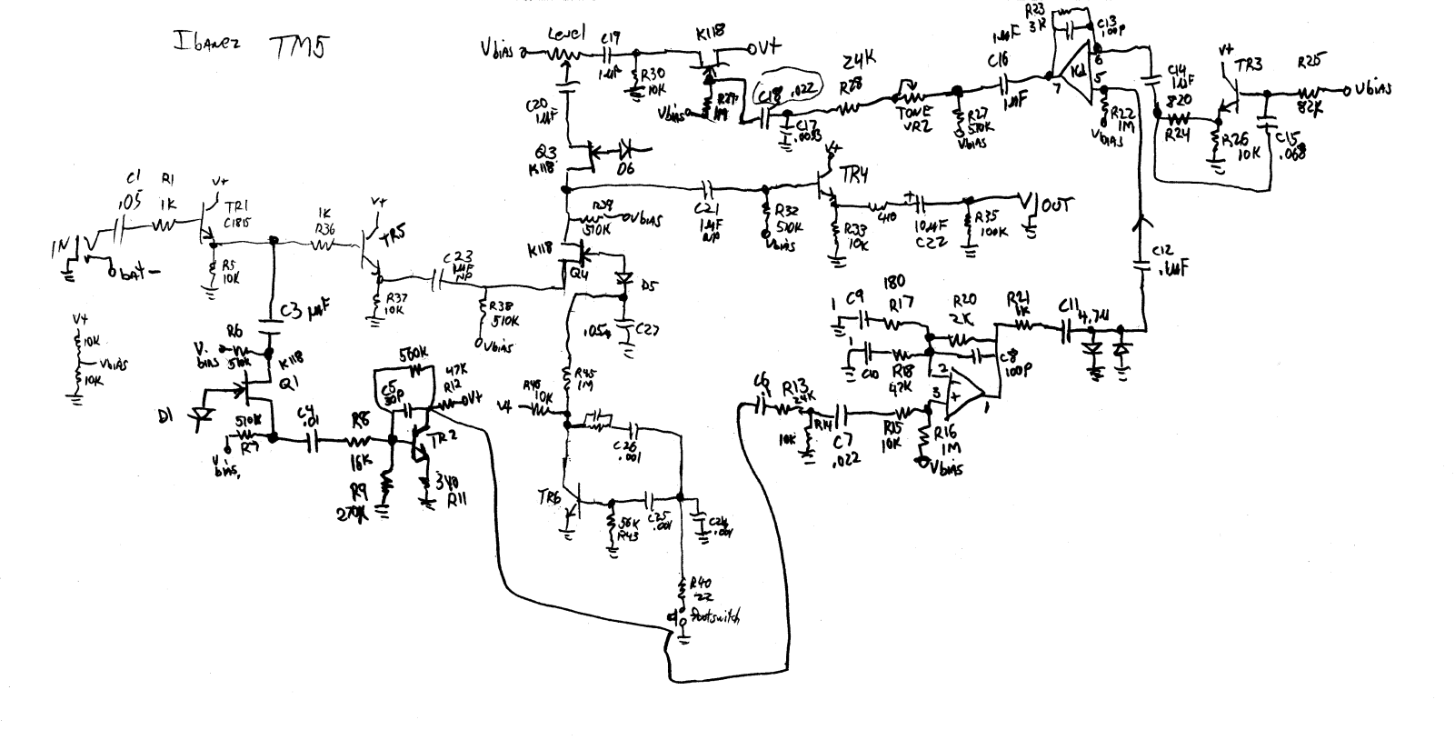 Ibanez tm5 schematic