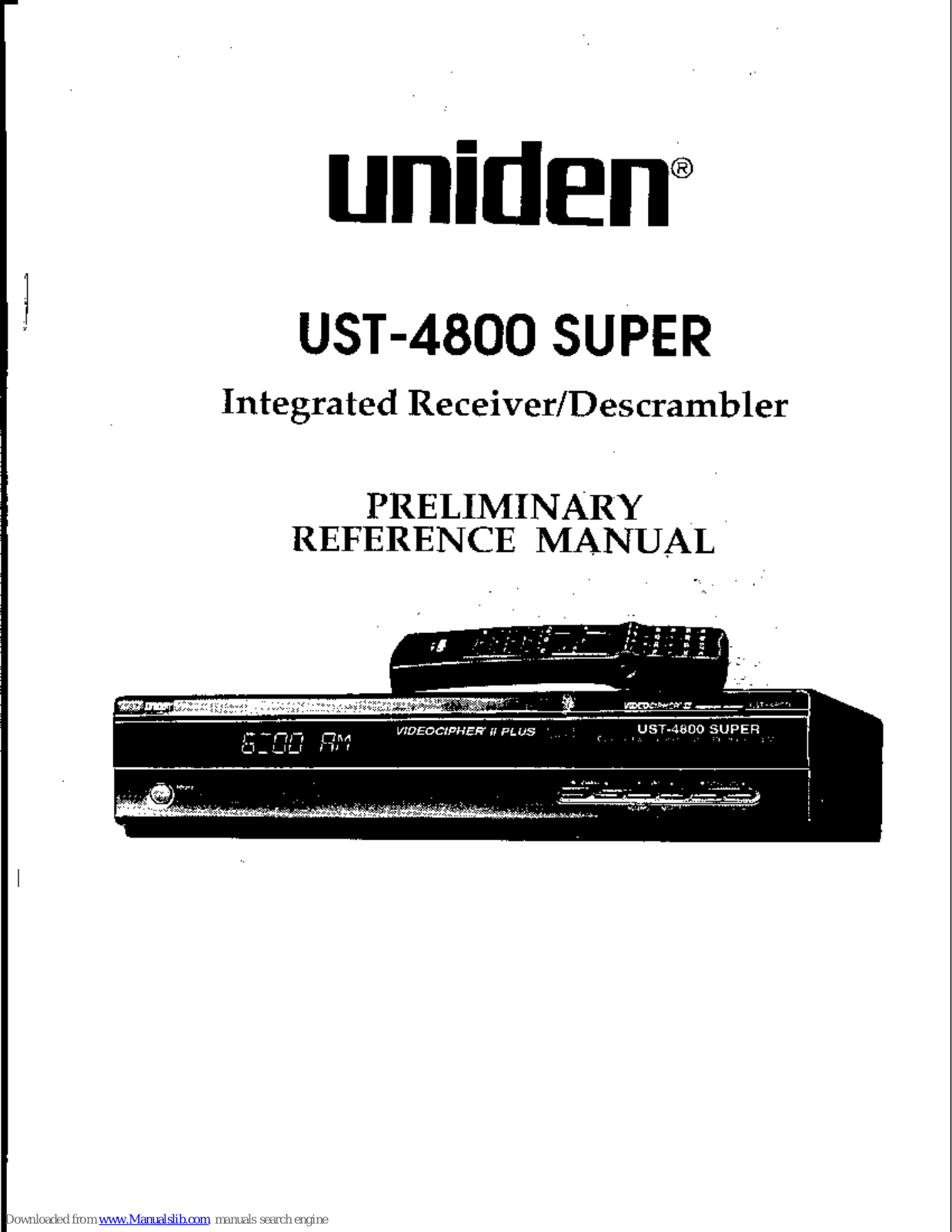 Uniden UST-4800 Super Reference Manual - ManualMachine.com