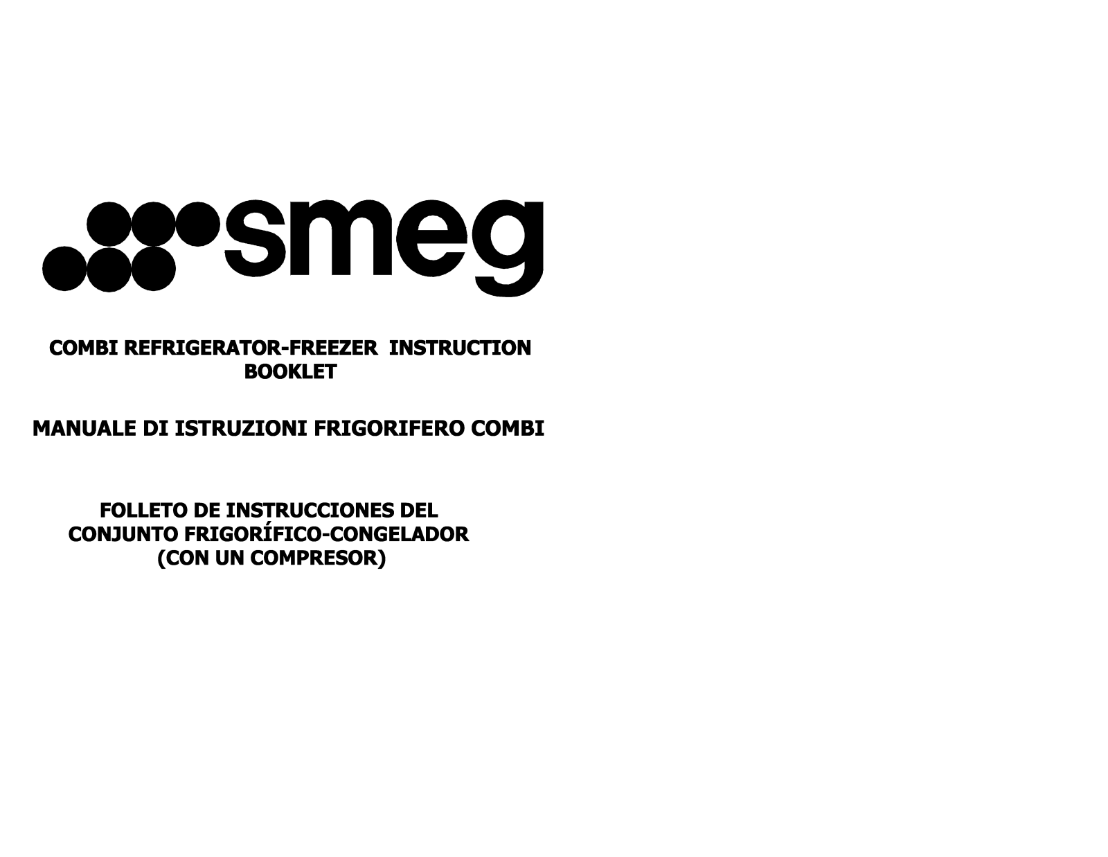 Smeg CW360A, FC360A Instruction Manual