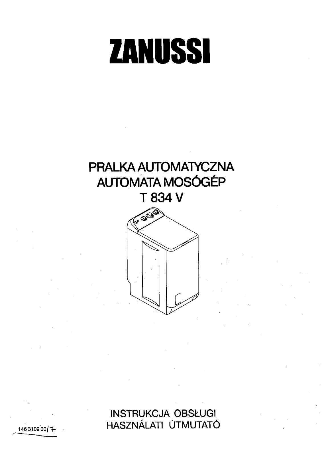 Zanussi T834V User Manual