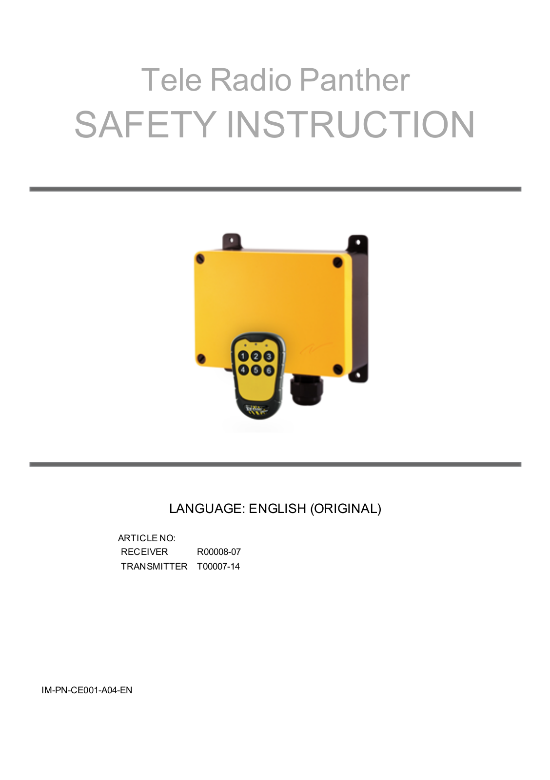 Tele Radio C1201A User Manual