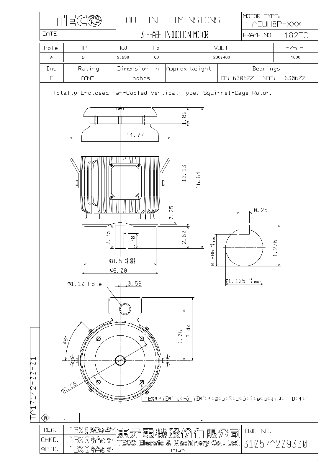 Teco NPV0034C Reference Drawing