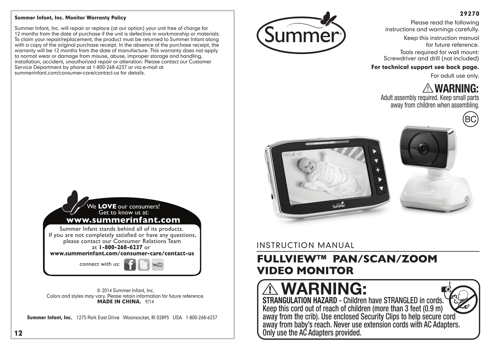 Summer Infant 927R Users Manual