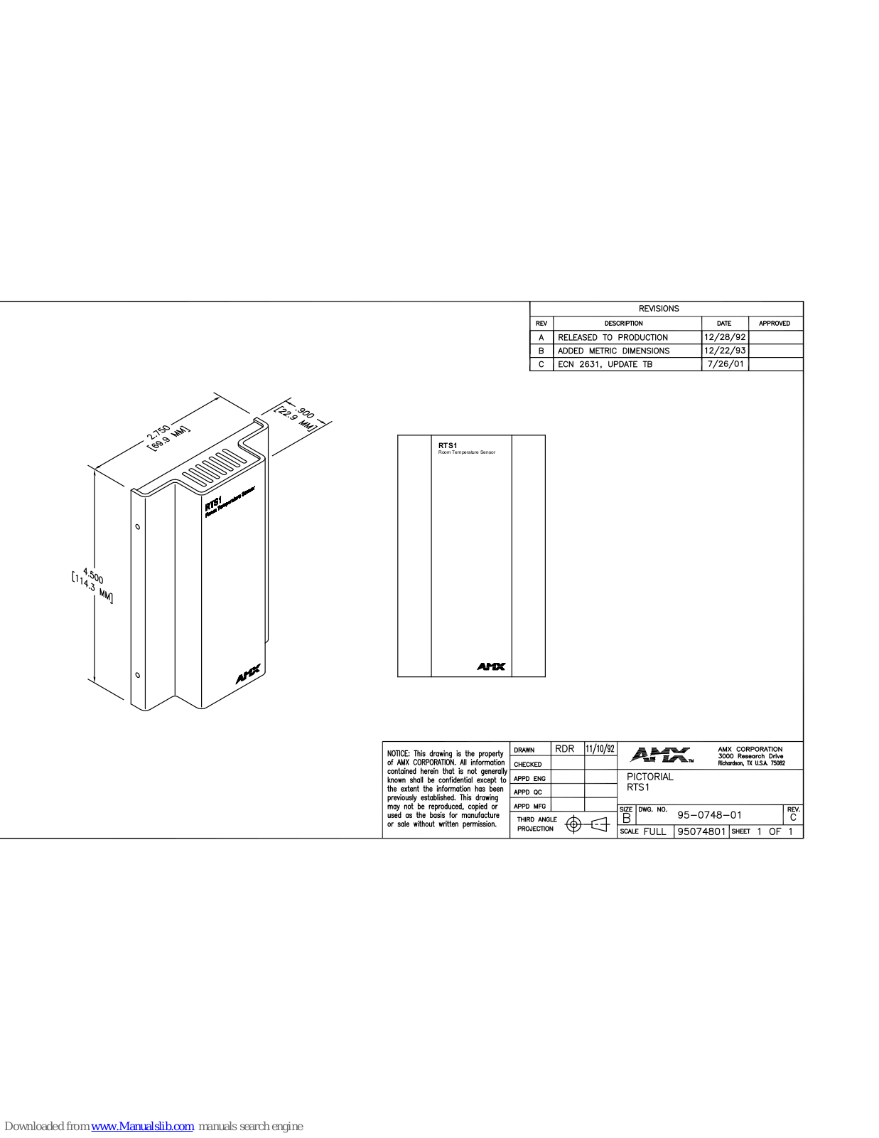 AMX RTS1 Schematic Diagram