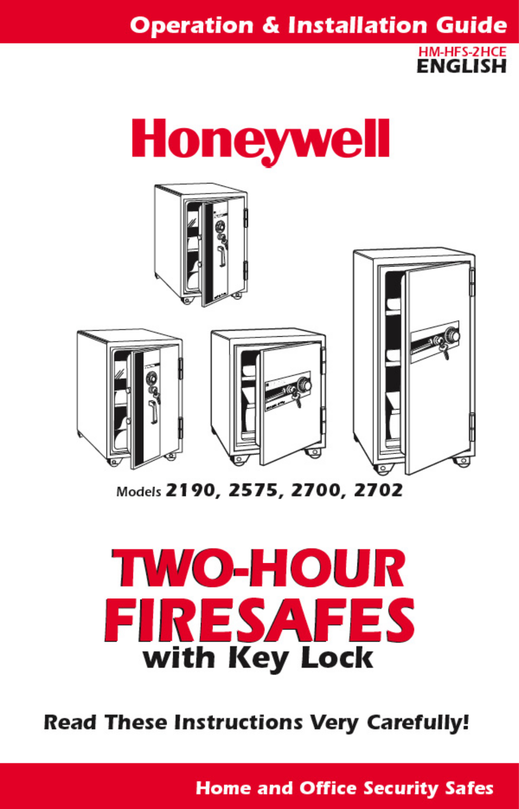 Honeywell 2190, 2575, 2700, 2702 User Manual