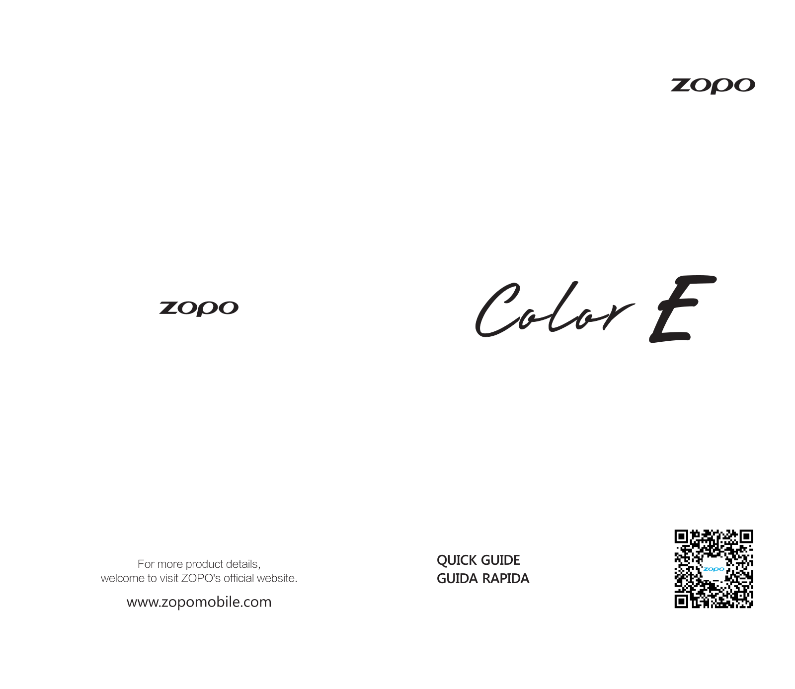 Zopo Color E Quick Start Manual