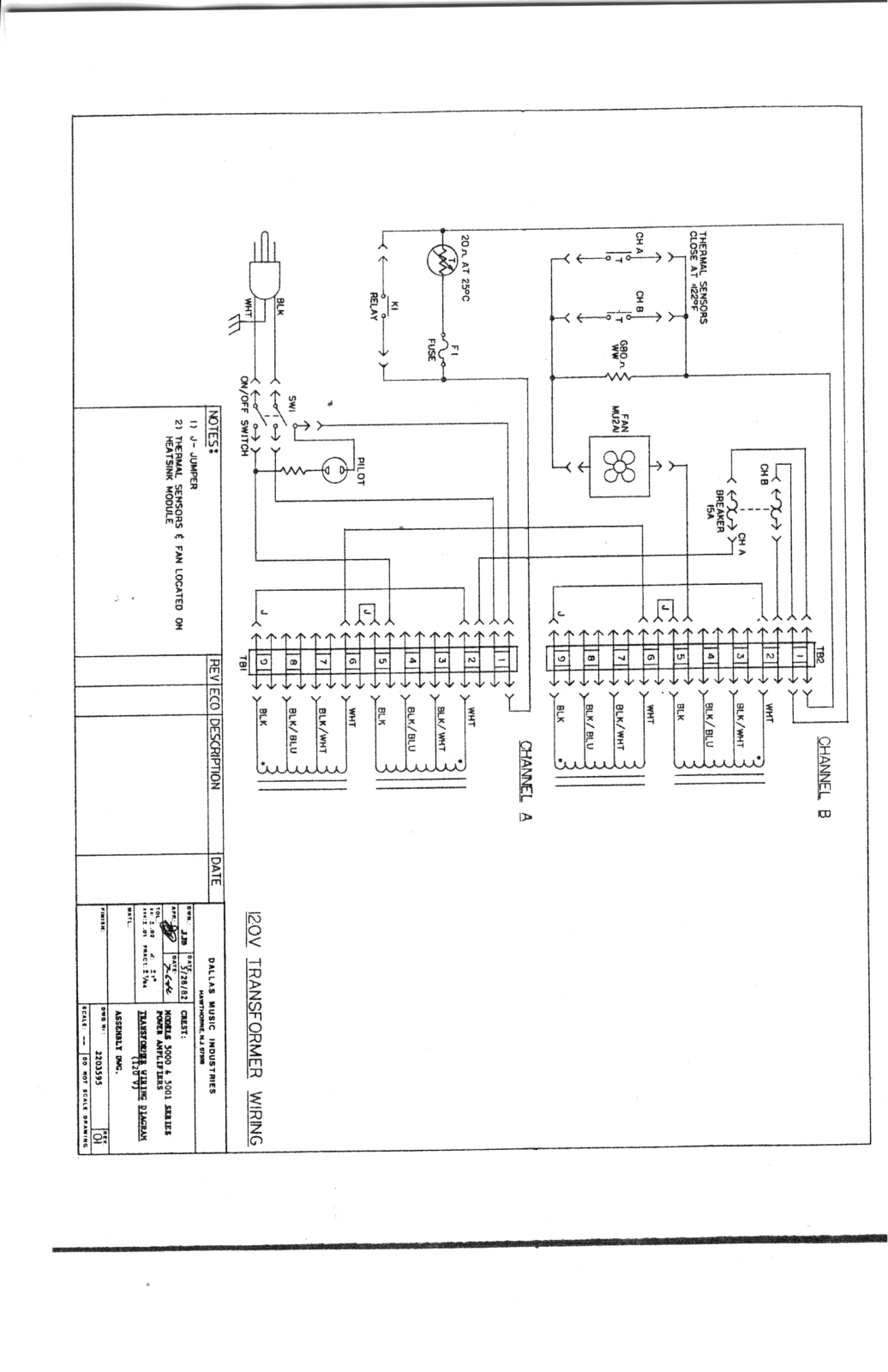 Crest 5000, 5001 Schematic