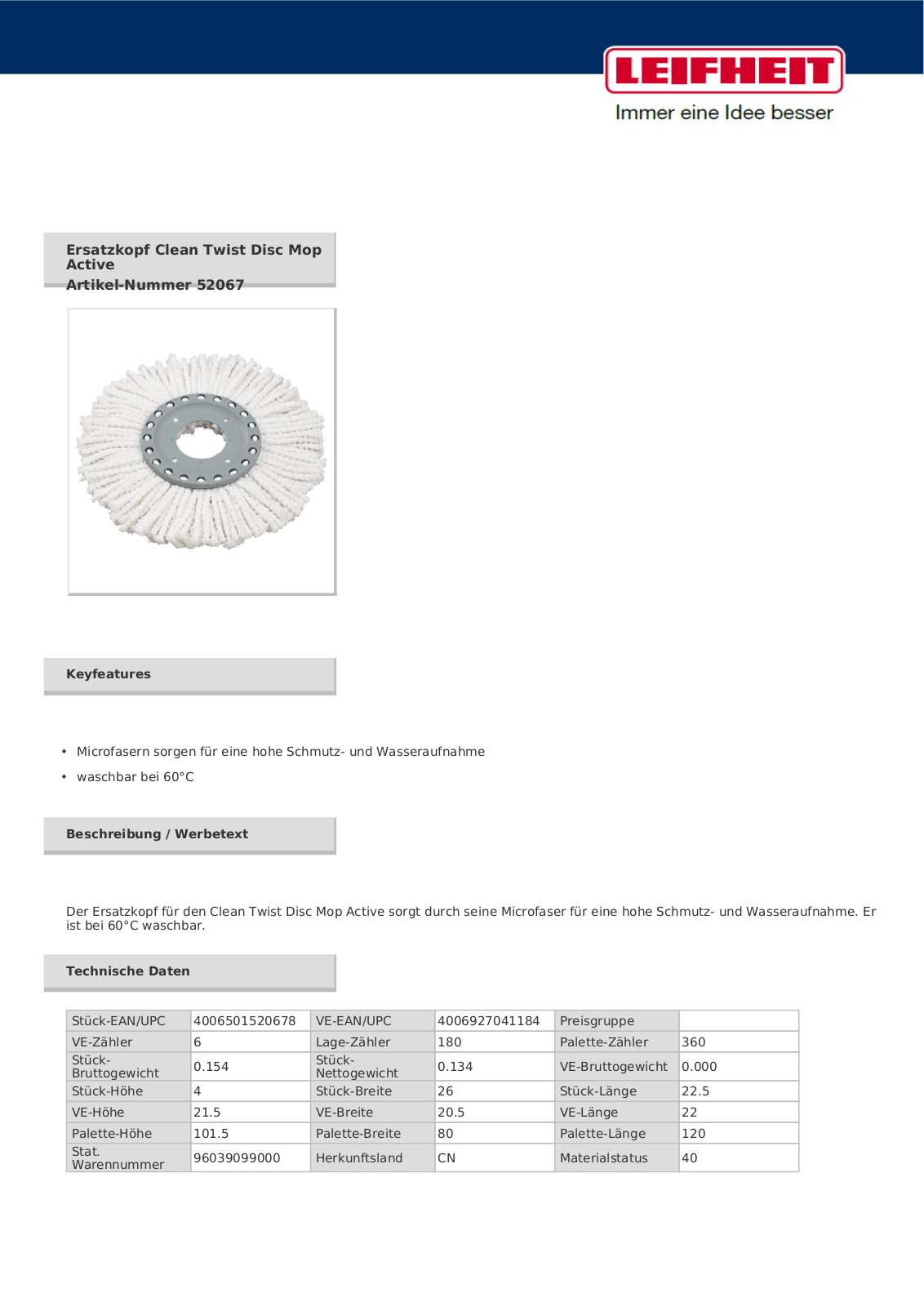 Leifheit 52067 User Manual