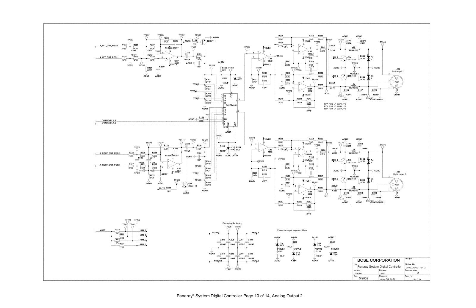 BOSE 10 14SD Schematic