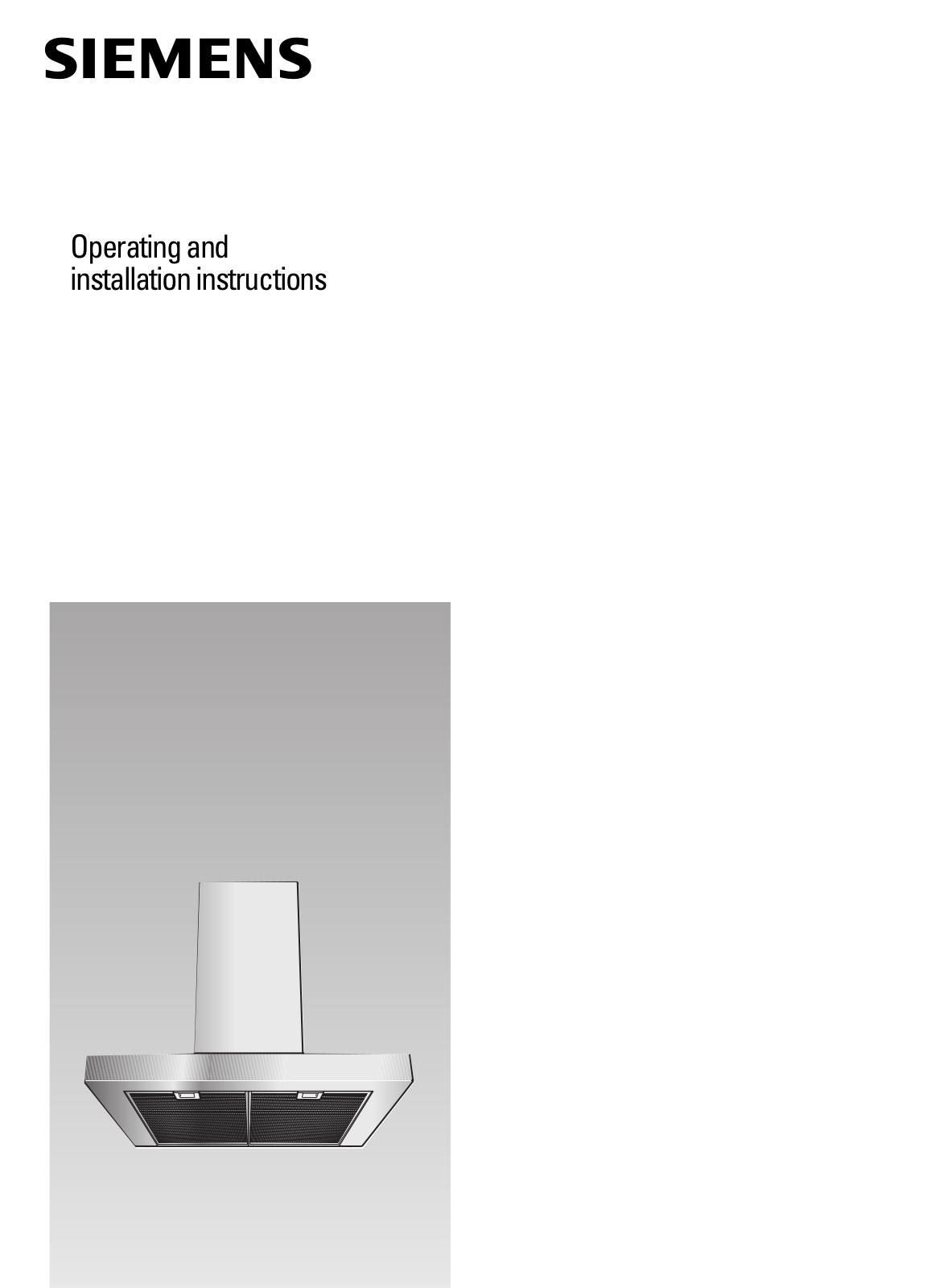 Siemens LC656BB40B, LC756BB40B, LC956BB40B Operating Manual