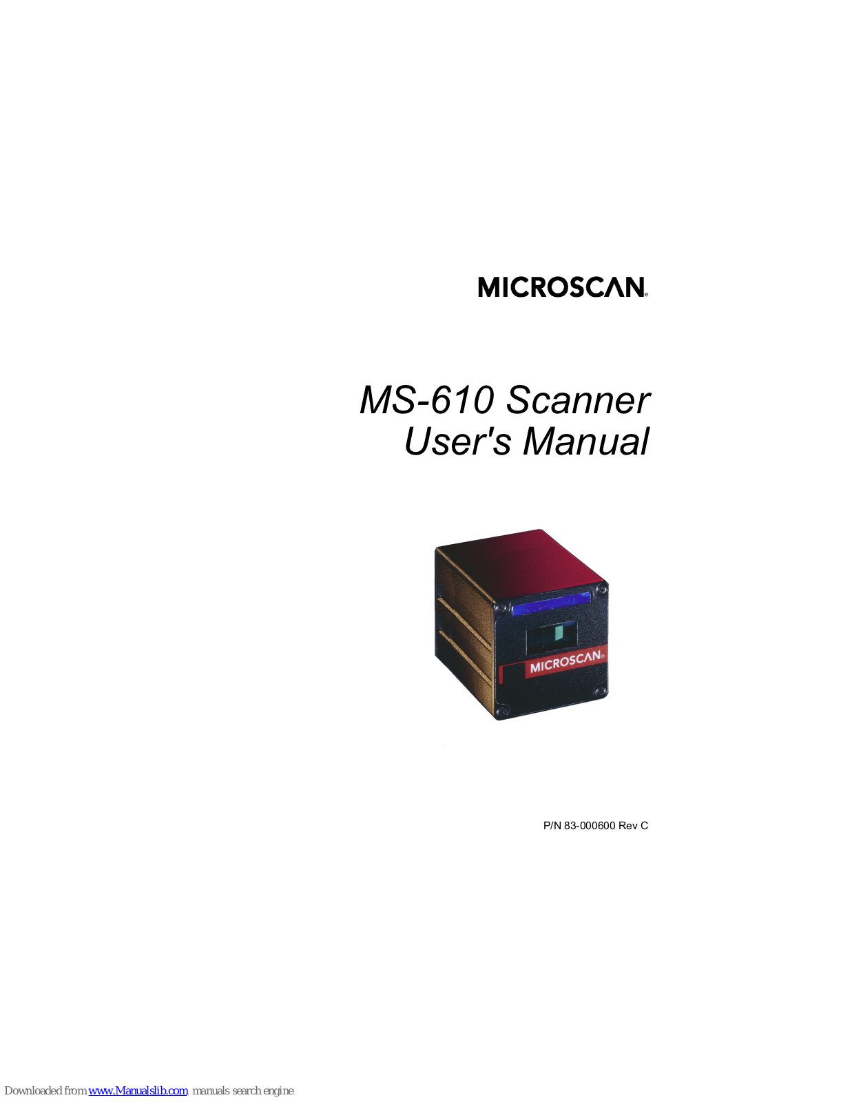 Microscan MS-610 User Manual