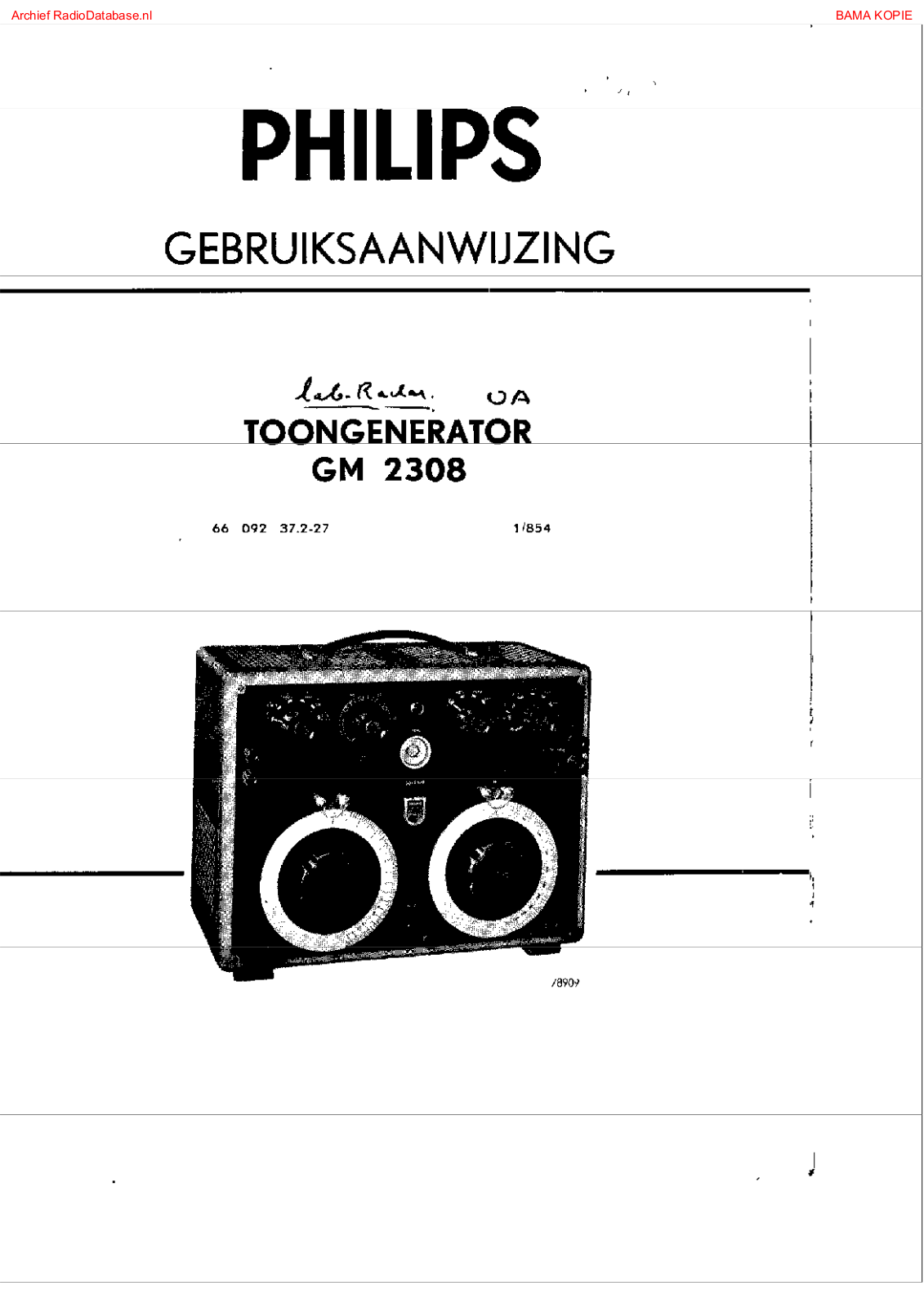 Philips GM2308 User Manual