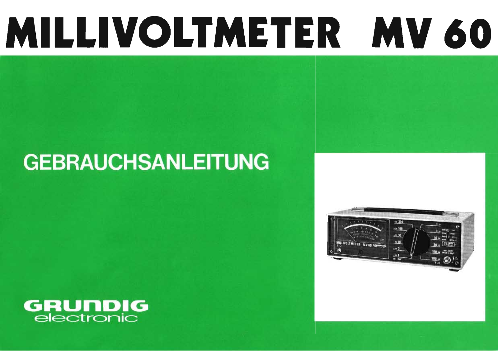 Grundig MV-4-MV-60 Owners Manual