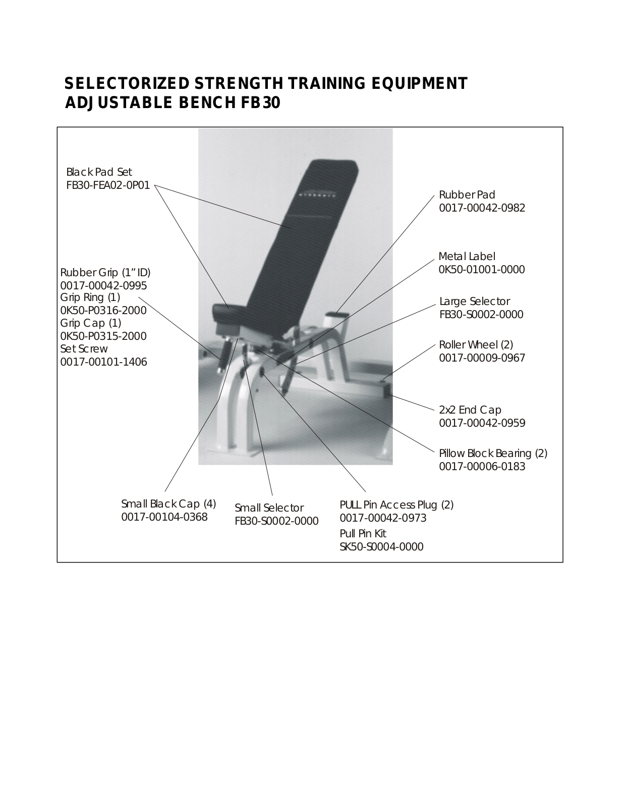 Life Fitness FB30 User manual