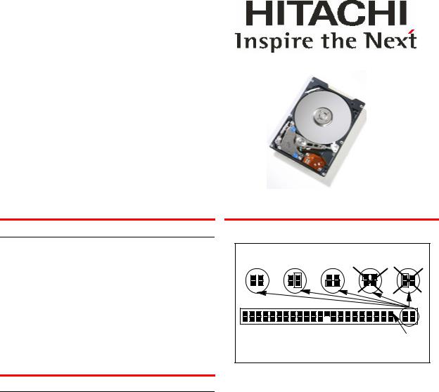 Hitachi HTS424040M9AT00, HTS424030M9AT00, HTS424020M9AT00 Quick installation guide