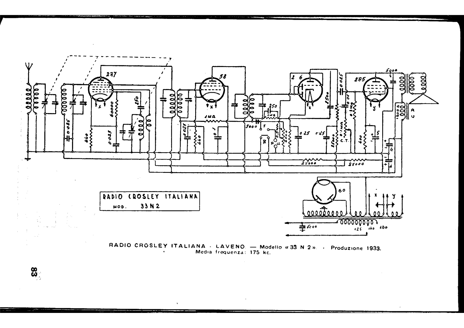 Siare Crosley c33n2 schematic