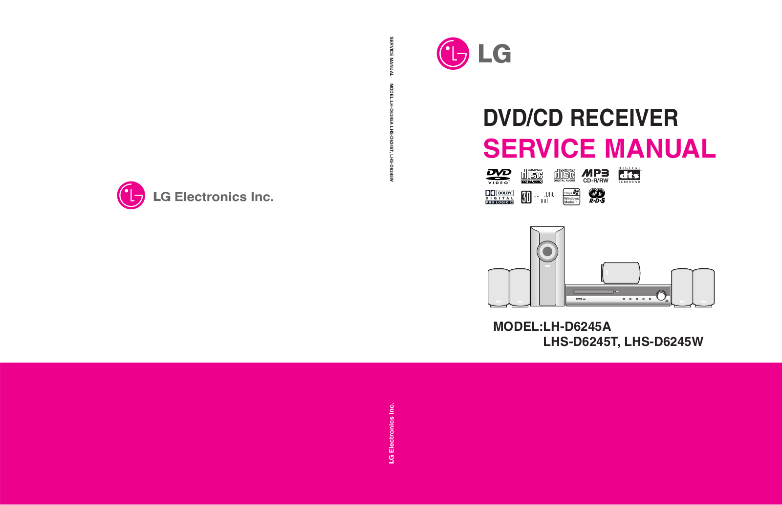LG LHD-6245-A, LHSD-6245-T, LHSD-6245-W Service manual