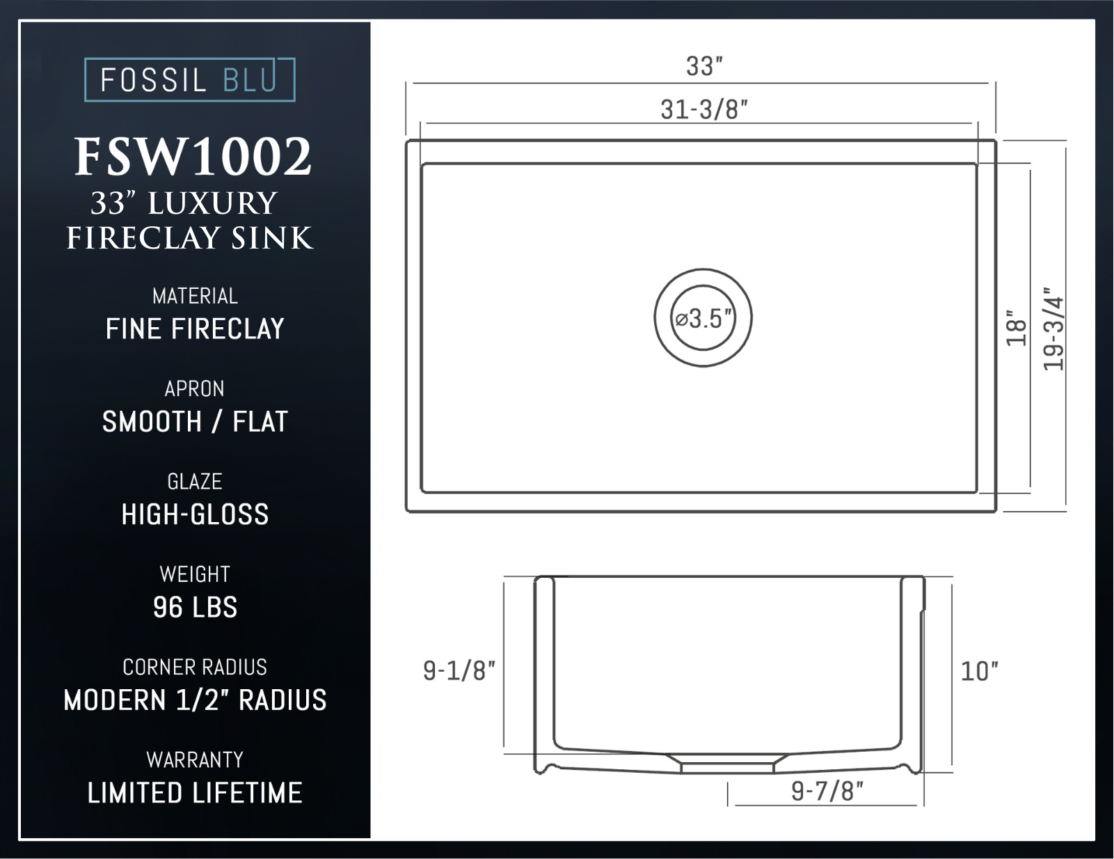 Fossil Blu FSSB1011 Specifications