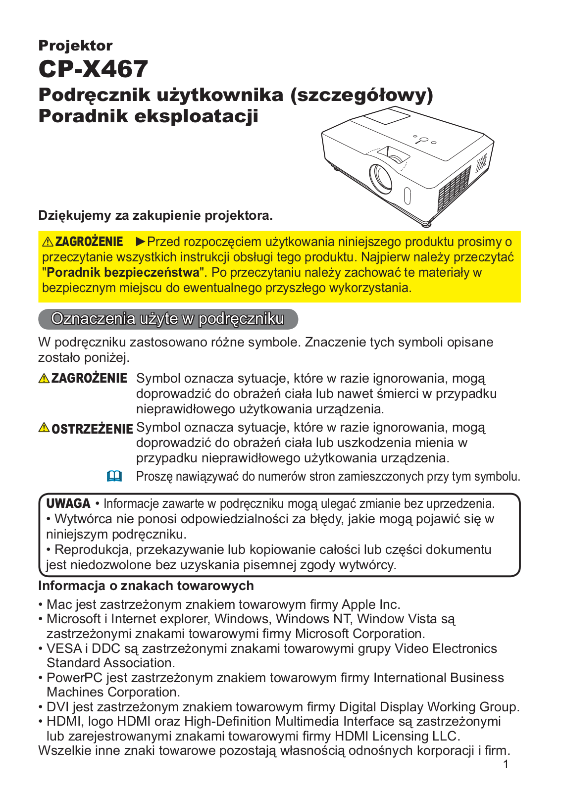 Hitachi CP-X467 User Manual