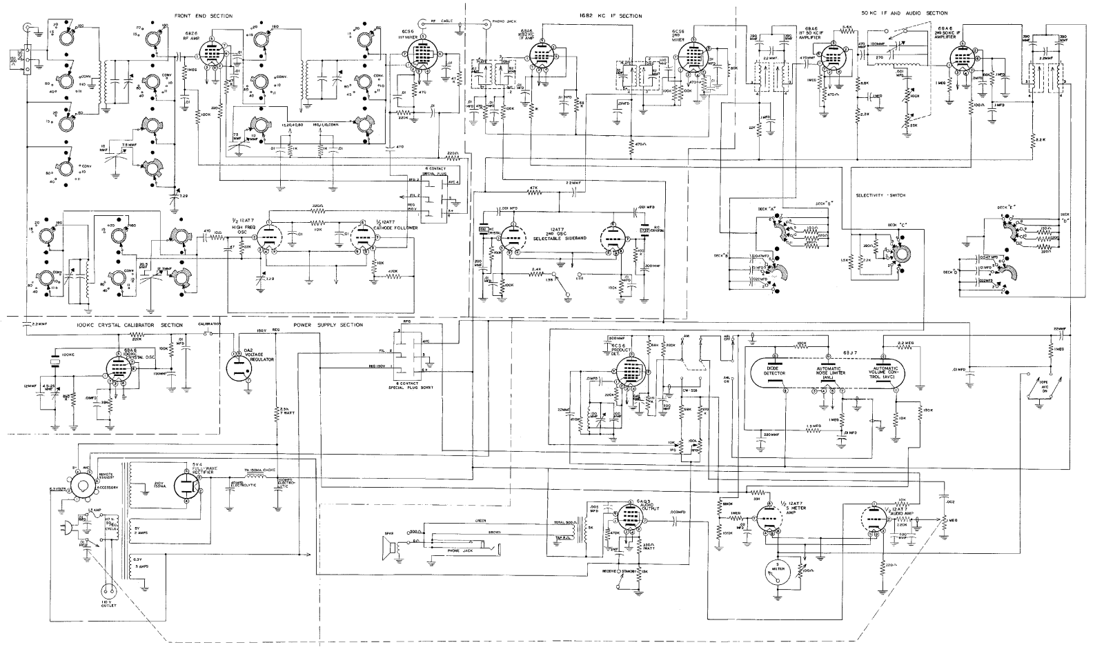 Heath Company RX-1 Schematic