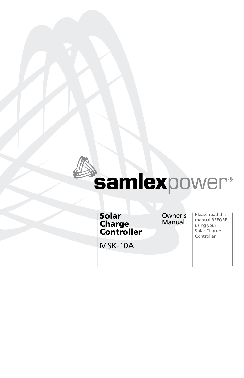 Samlex America MSK-10A User Manual