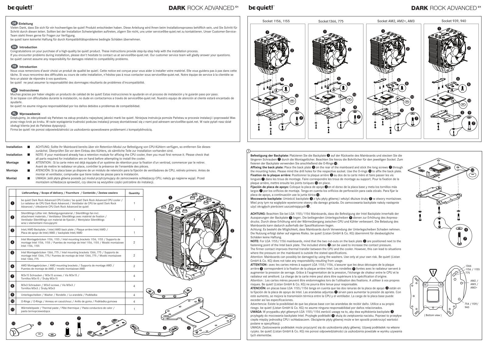 BeQuiet DARK ROCK ADVANCED C1 User guide