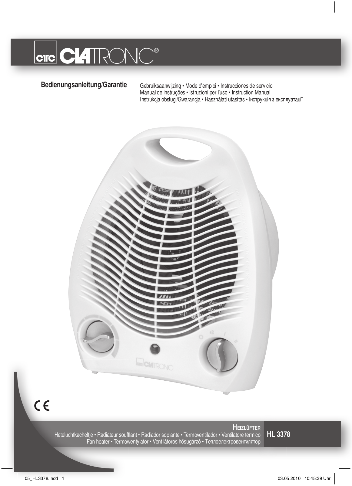 Clatronic HL 3378 User guide