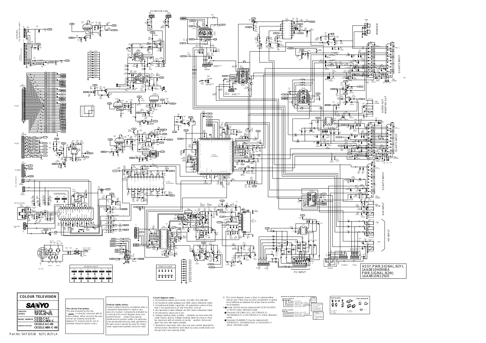 Sanyo CE32LC4-C, CE32LC4BK Schematic
