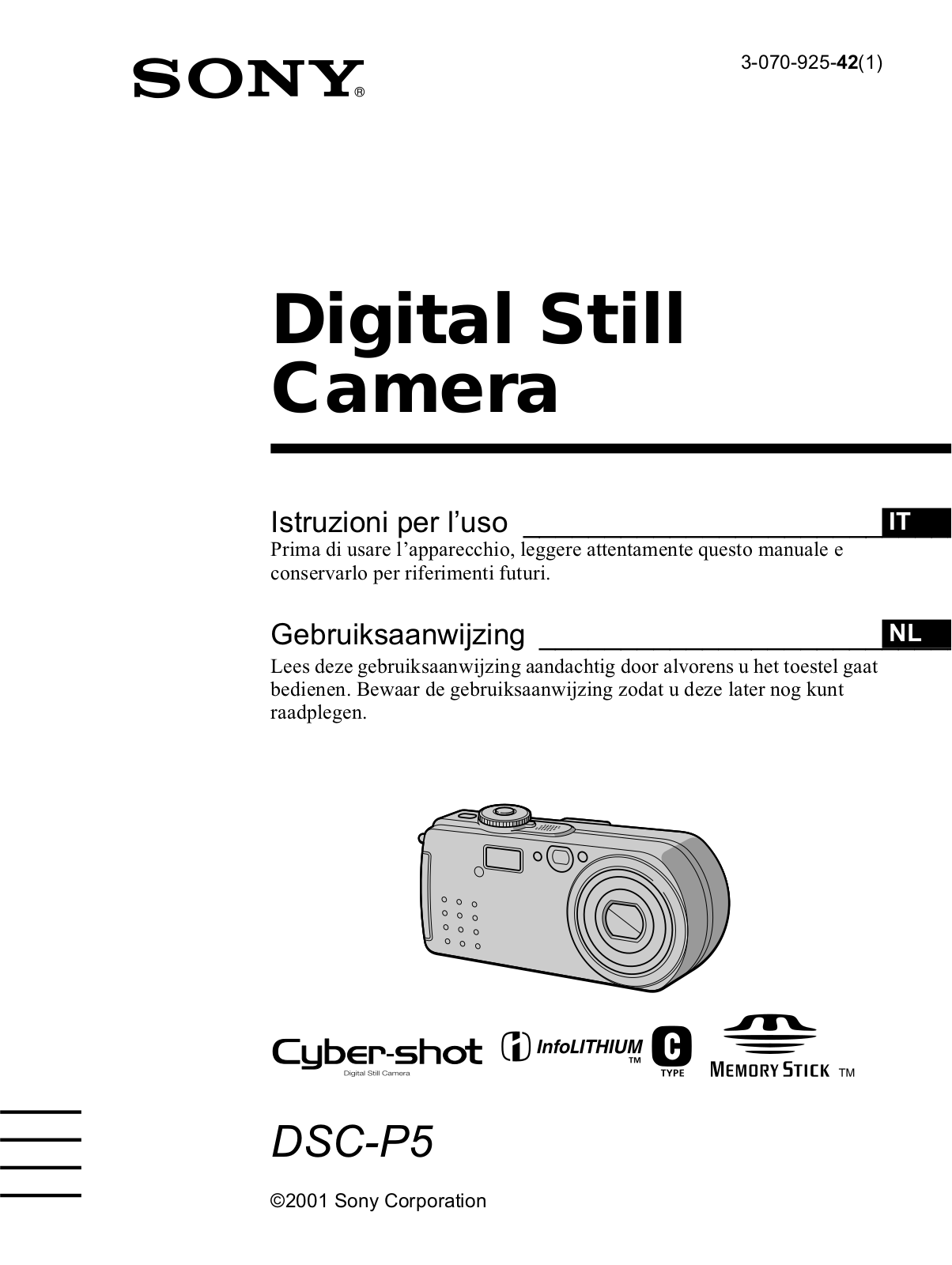 Sony DSC-P5 User Manual