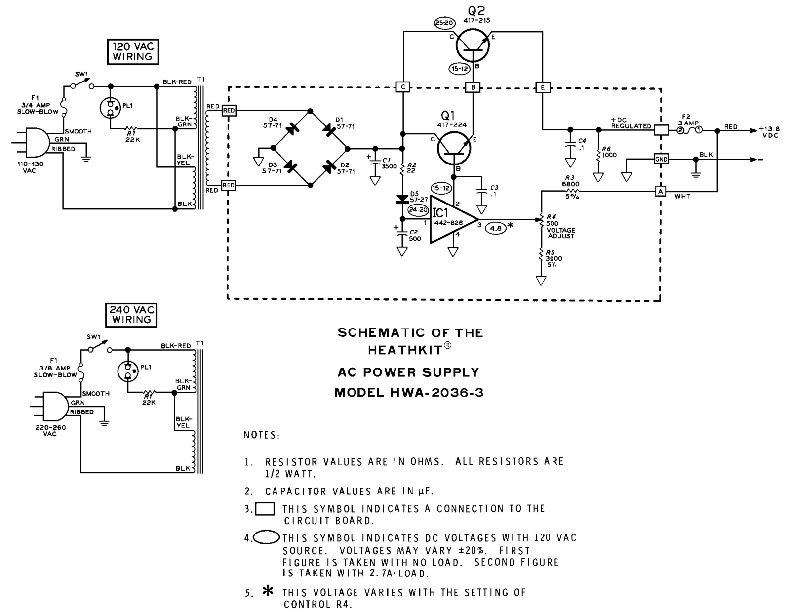 Heathkit HWA-2036-3 Schematic