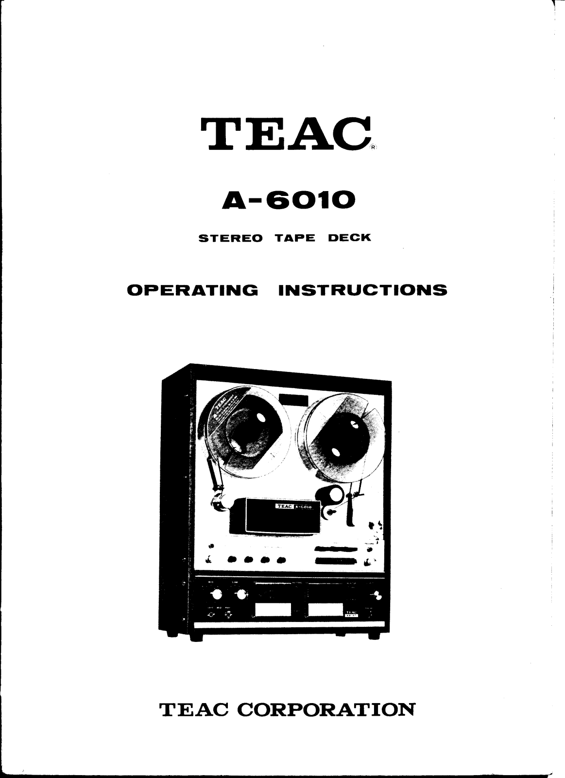 Teac A-6010 Owners Manual