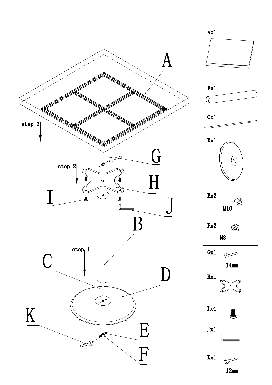 Armen Living LCTLPUSBPI Assembly Guide - ManualMachine.com