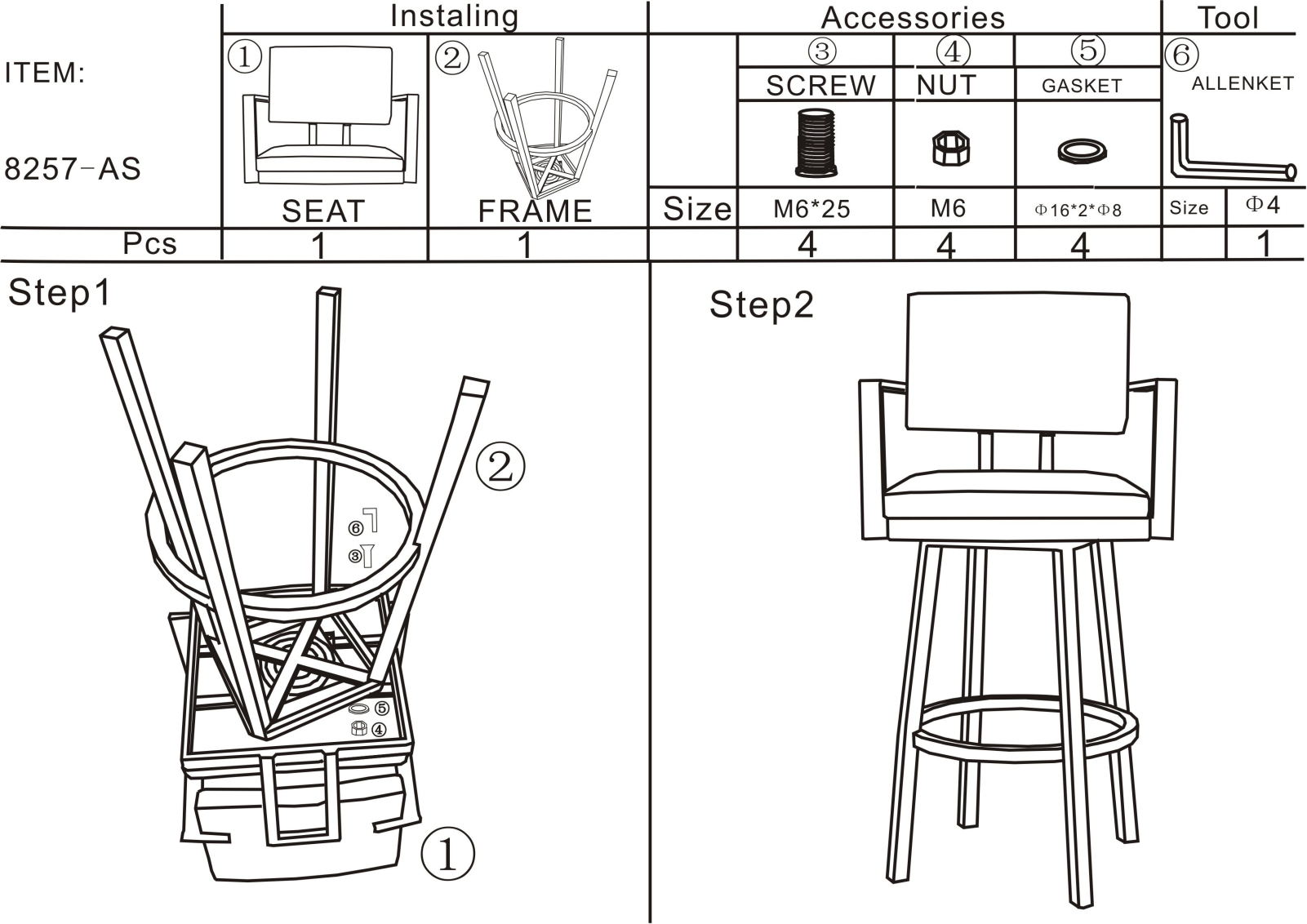 Armen Living LCBBARBABSVB30 Assembly Guide - ManualMachine.com