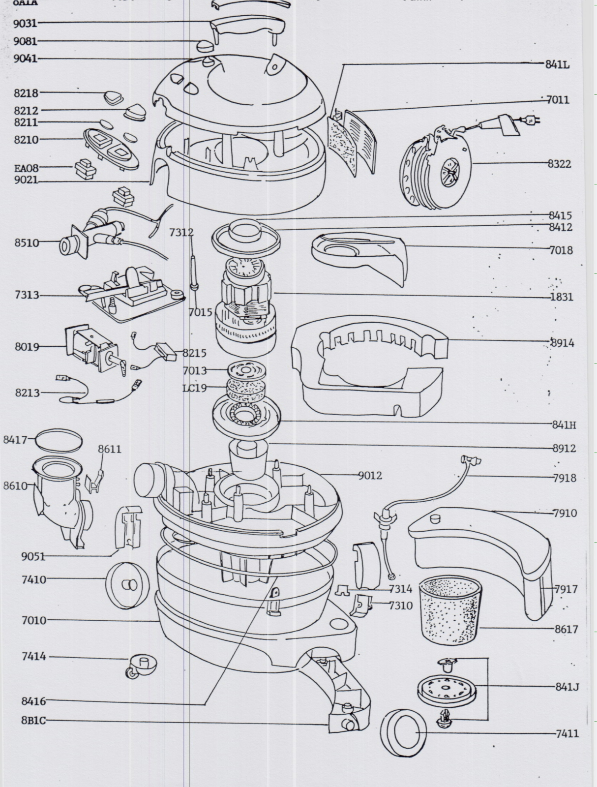 Vitek VT-1820 Explode View