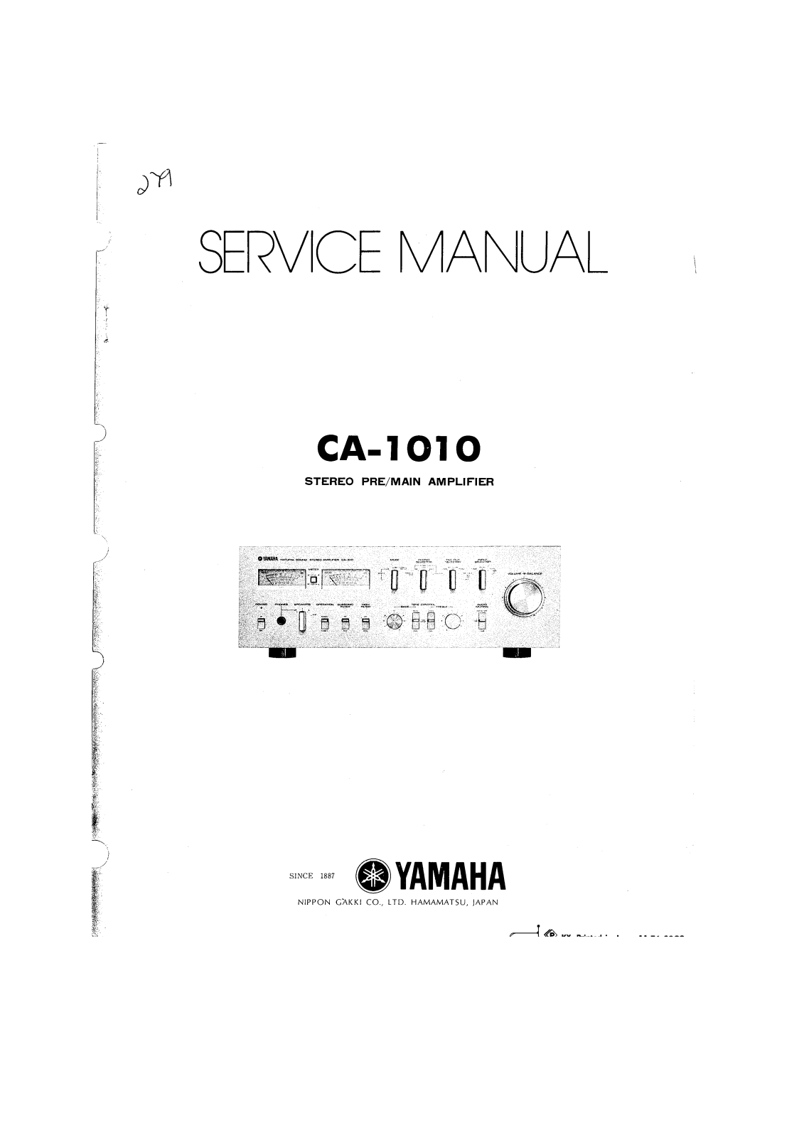 Yamaha ca1010 Schematic