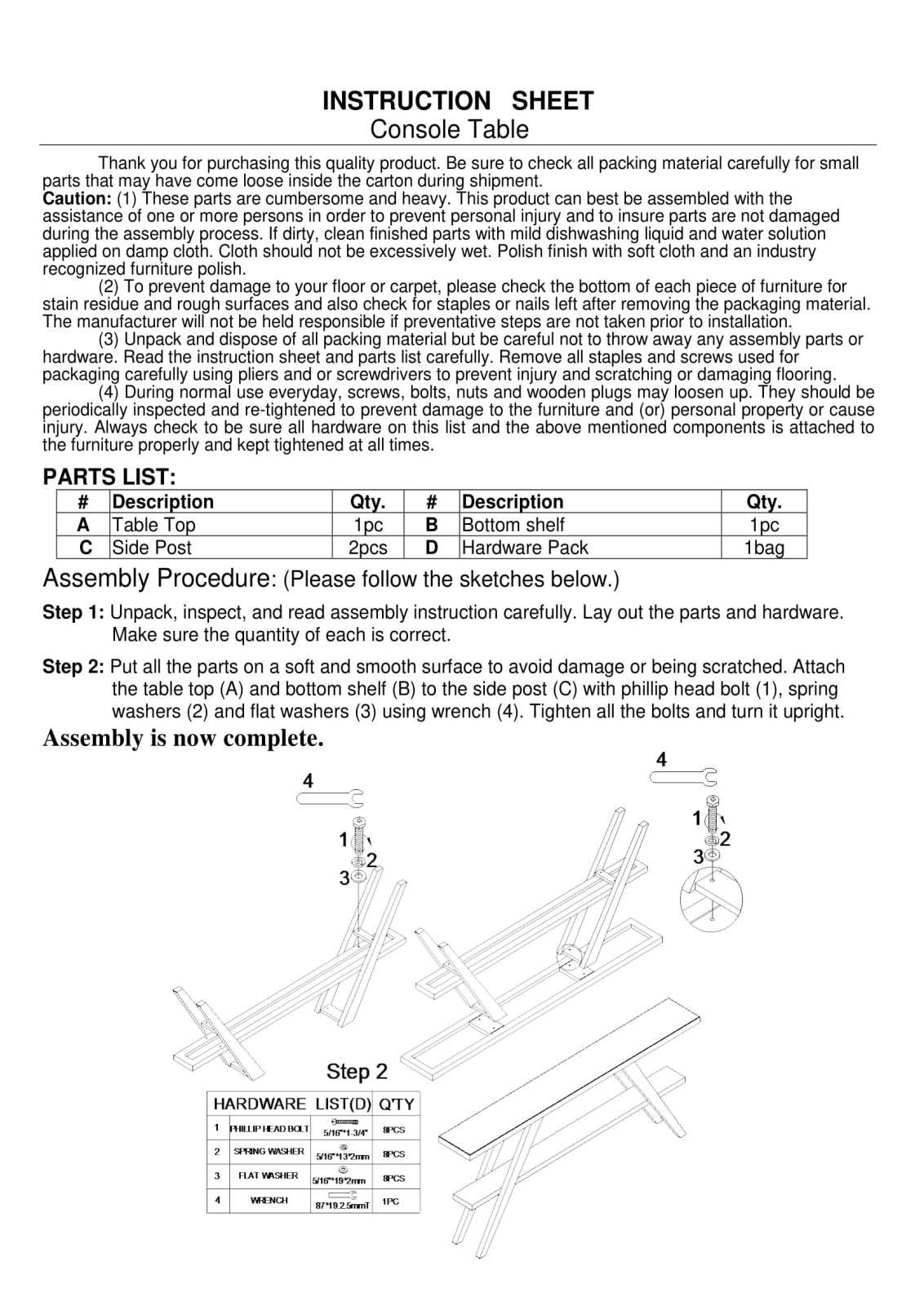 Foundstone VBCT1156 Instruction Sheet - ManualMachine.com